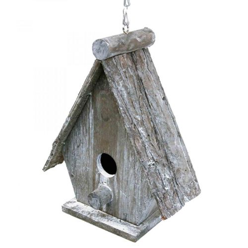 Artikel Decoratief vogelhuisje om op te hangen Vogelhuisje Deco Grijs H22cm