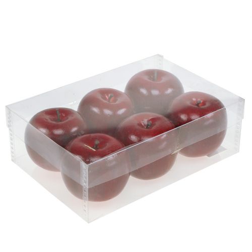 Artikel Decoratieve appels rood, gelakt Ø8cm 6 st