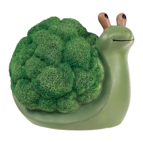 Artikel Decoratieve figuren slakken decoratie groen wit 7,5x11,5x10,5cm