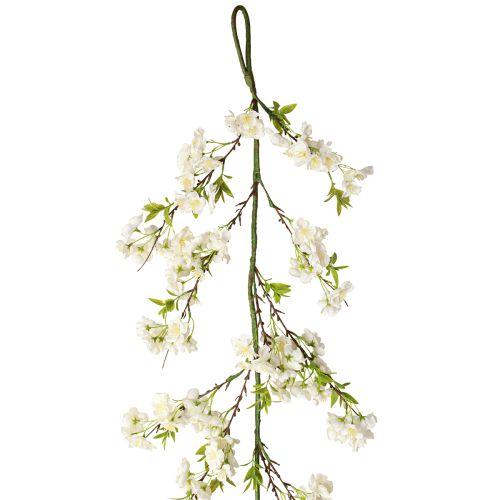 Floristik24 Decoratieve hanger kersenbloesem kunstbloemen slinger wit 170cm