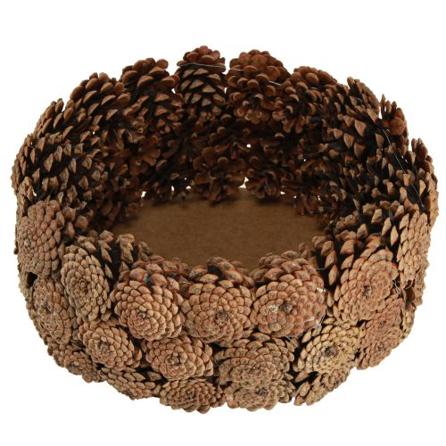 Artikel Decoratieve schaal dennenappels in naturel bruin Ø35cm H15cm