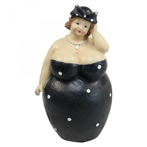 Artikel Decoratief figuur mollige vrouw, figuur dikke dame, badkamerdecoratie H23cm