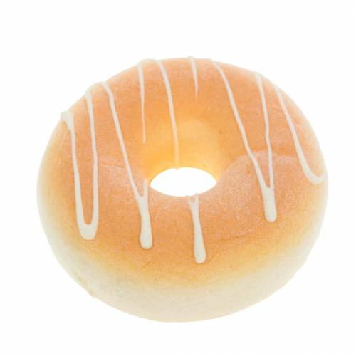 Floristik24 Decoratieve donut crème kunstmatig Ø8cm