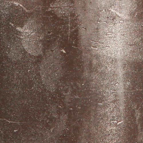 Artikel Effen kaarsen bruin koper metallic 70×80mm 4 st