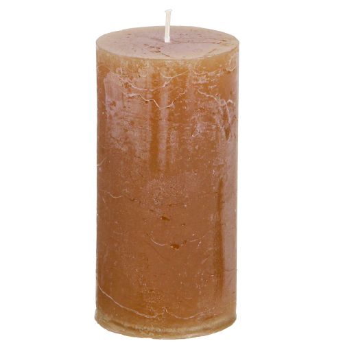 Effen gekleurde kaarsen karamel stompkaarsen 50×100mm 4st