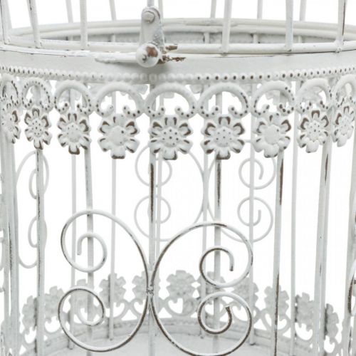Floristik24 Lentedecoratie, vogelkooi om op te hangen, metalen decoratie, vintage, bruiloftsdecoratie 28.5cm