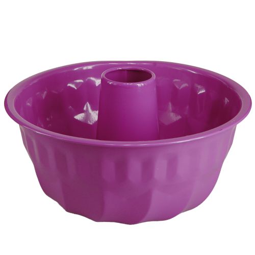 Bundt cakeblik metalen decoratieve cakevorm paars Ø23cm H12cm