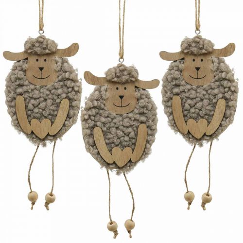Op tijd Portugees Verhogen Floristik24.nl Paasdecoratie schapenhanger hout fluffy 8,5×1,5×20cm 6st -  goedkoop online kopen