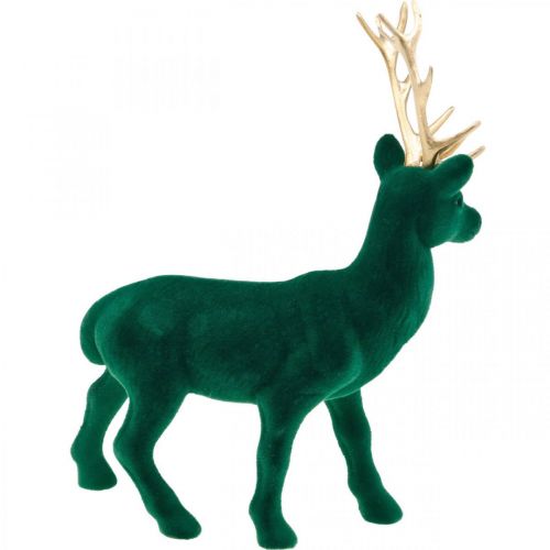 Artikel Hert staand deco figuur groen goud tafeldecoratie advent 27cm