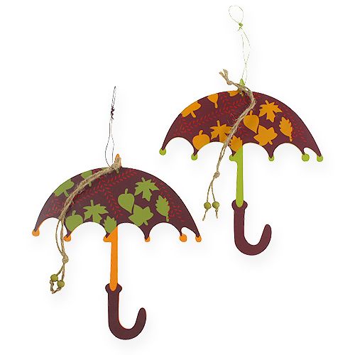 Houten paraplu op te hangen 18cm 6st - goedkoop online kopen