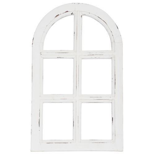 Houten decoratie shabby chic decoratief raamkozijn hout wit 29,5×48cm