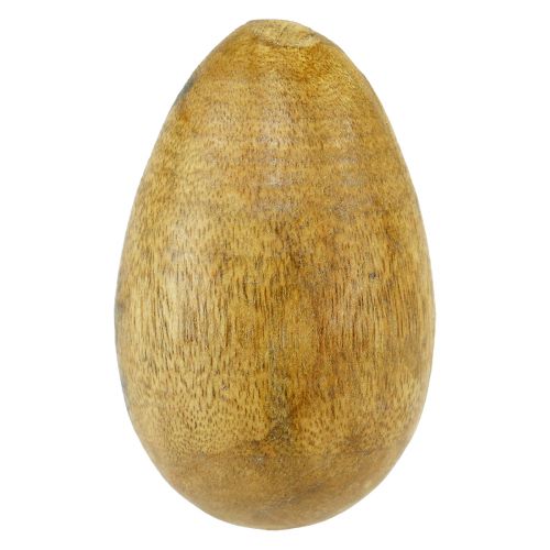 Artikel Houten eieren mangohout in jutenet Paasdecoratie naturel 7-8cm 6st