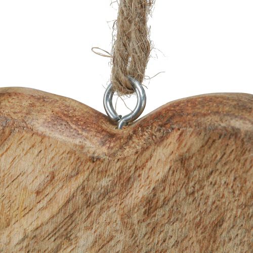 Artikel Houten hart natuurlijke decoratieve harten om hout op te hangen 10cm 8 st