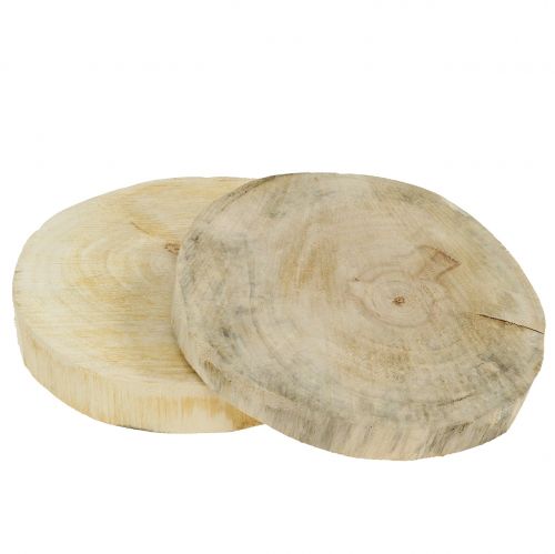 Floristik24 Houten schijven naturel Ø15cm 2st