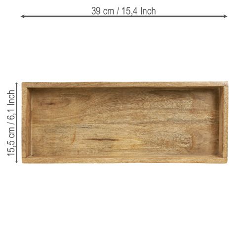 Artikel Houten dienblad rechthoekig decoratief dienblad hout 39×15,5×4cm 2st