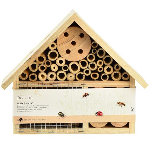 Artikel Insectenhuis naturel insectenhotel houtspar naturel H21cm