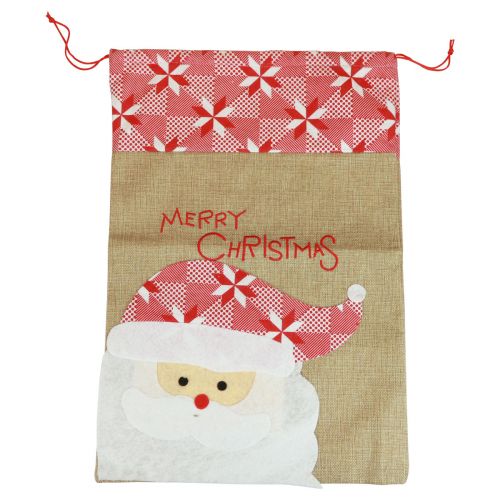 Artikel Jute tas, jute tas Kerstmis, cadeautas groot 50×35cm