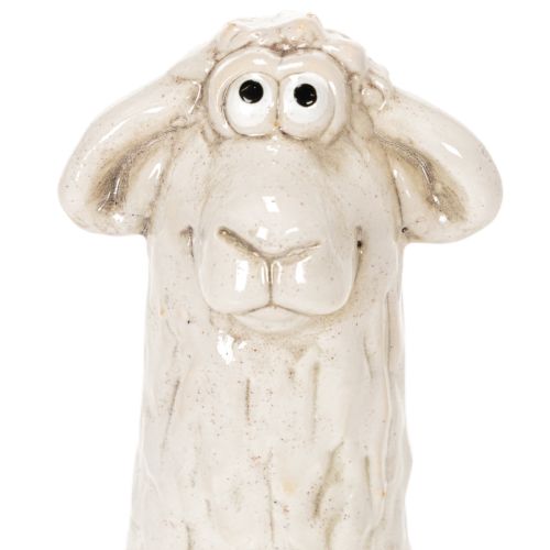 Artikel Keramische schaapfiguurtjes, zittend schaap, voor Pasen en decoratie het hele jaar door, 18 cm, 3 stuks