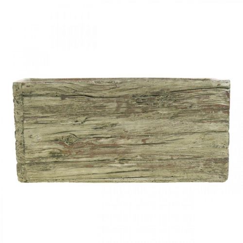 Artikel Plantenbak beton rechthoekig houtlook bruin 23×10.5cm H11cm