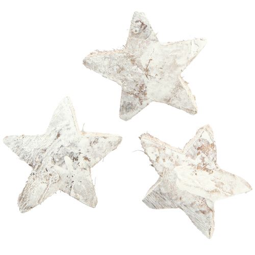 Floristik24 Kokosster Decoratie Kokossterren White Washed 5cm 30 st