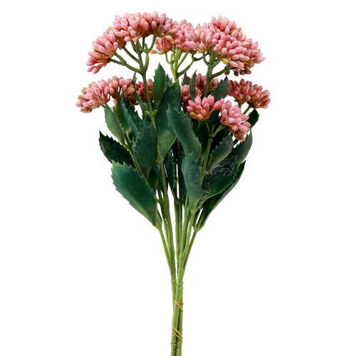 Kunstvetkip Sedum Muurpeper bloeiend roze 47cm 3st