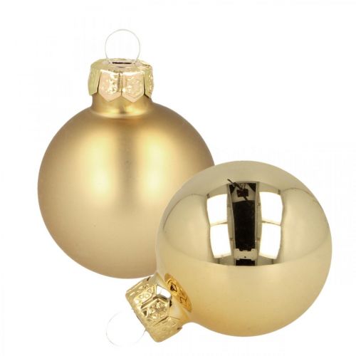 Artikel Kerstballen glas goud glazen bol mat/glanzend Ø4cm 60 stuks
