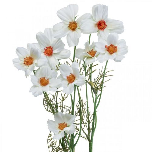 Artikel Kunstbloemen Cosmea witte zijden bloemen H51cm 3st