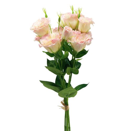 Artikel Kunstbloemen Eustoma Lisianthus roze crème 52cm 5st