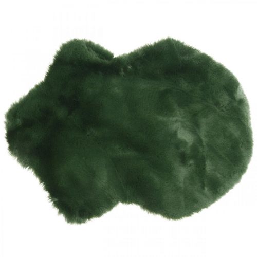 Decoratief bontkleed groen kunstbont 55×38cm