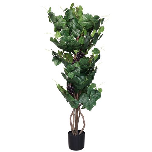 Kunstplant in pot Kunstrank met druiven H120cm