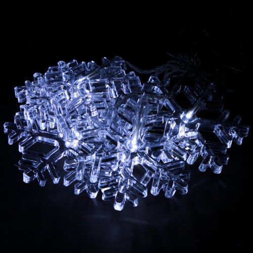 Floristik24 LED raamdecoratie Kerst koud wit voor batterij 25×90cm