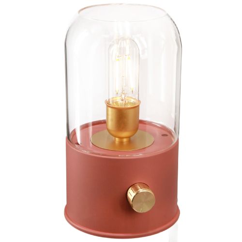 LED tafellamp retro LED licht warm wit bruin H19,5cm