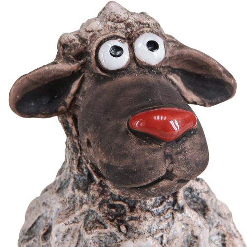 Artikel Grappige decoratieve schapen Paasrandkruk bruin H15cm 3 st