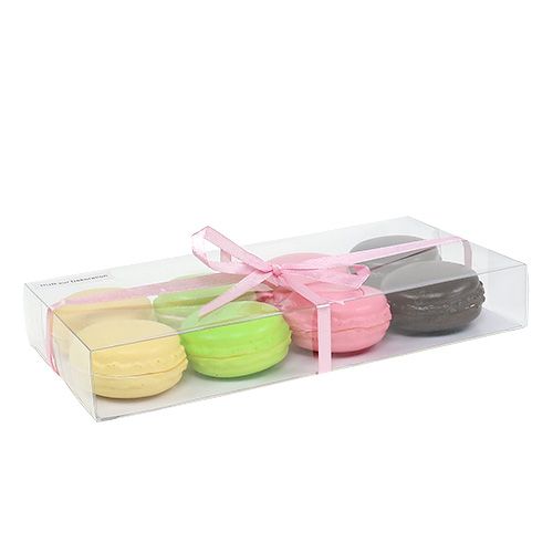 Artikel Decoratieve macaron meringue gebakjes, kleurrijk assorti. 5 cm 8 stuks