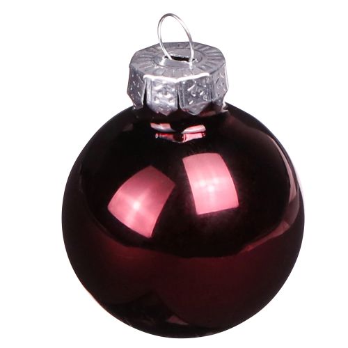 Artikel Mini glazen bollen voor Kerstmis in Berry Ø3cm 22 st