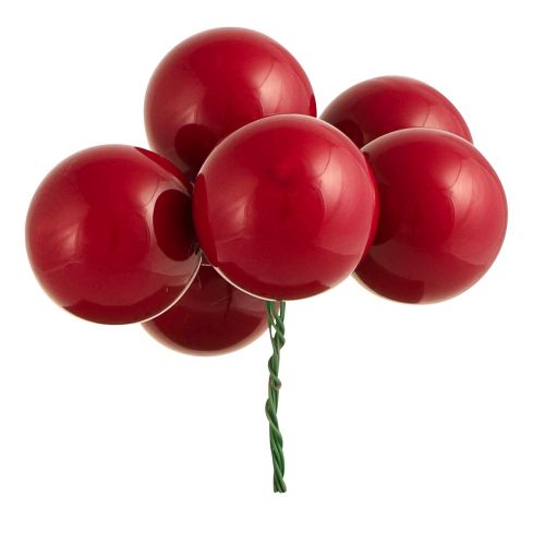 Floristik24 Mini kerstballen draadglas bollen rood Ø40mm 32 st