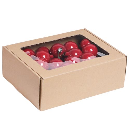 Artikel Mini kerstballen draadglas bollen rood Ø40mm 32 st