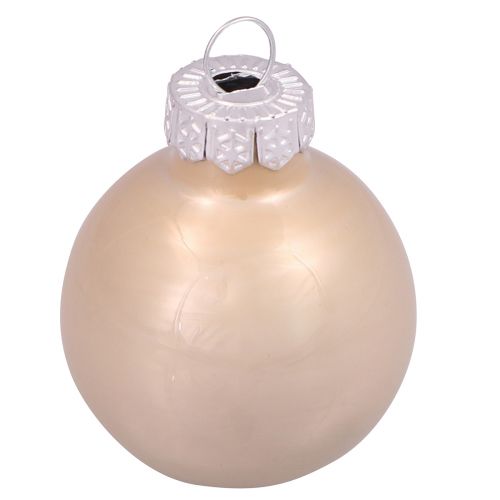 Floristik24 Mini kerstballen glazen boomballen kasjmier Ø3cm 22 st