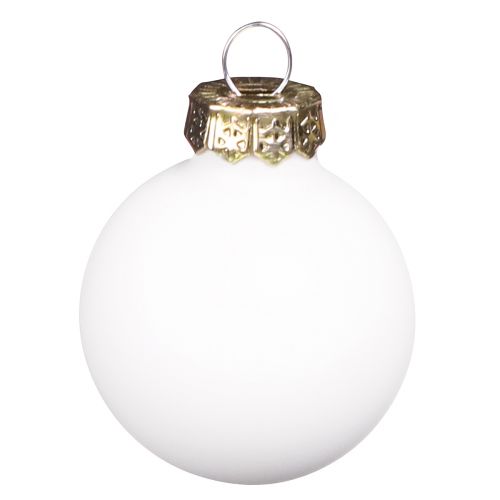 Artikel Mini kerstballen wit glas emaille Ø3cm 22 st