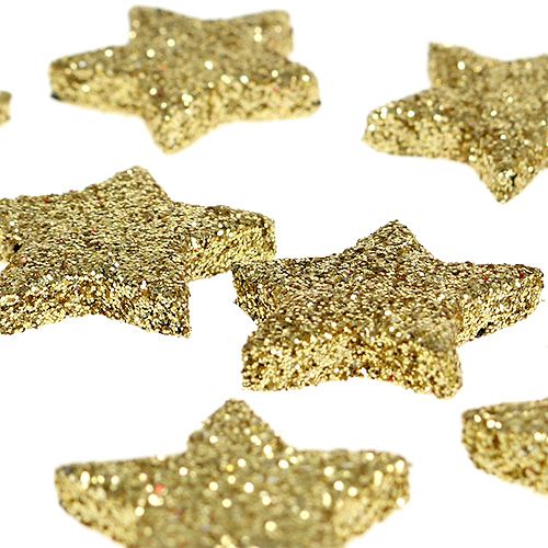 Artikel Mini glitterster goud 2,5cm 96 st