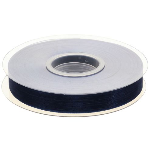 Artikel Organza lint cadeaulint donkerblauw lint blauw zelfkant 15mm 50m