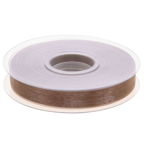 Artikel Organza lint cadeaulint beige lint zelfkant taupe 15mm 50m