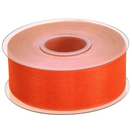 Artikel Organza lint cadeaulint oranje lint zelfkant 40mm 50m