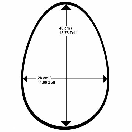 Artikel Paasei gevlokt groot 40cm