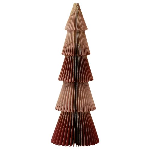 Papieren kerstboom klein bordeaux H30cm