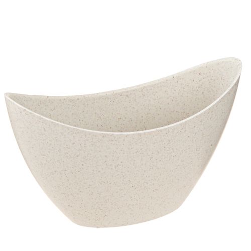 Floristik24 Plantenboot sierschaal kunststof beige 20×9cm H12cm 3st