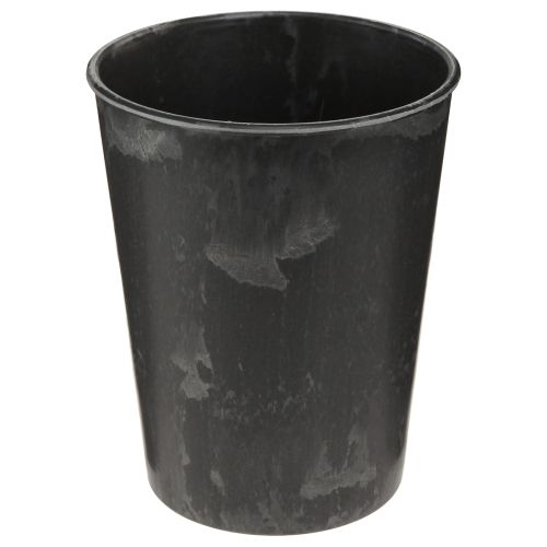 Plantenpot kunststof antraciet Ø13cm H16,5cm 4st