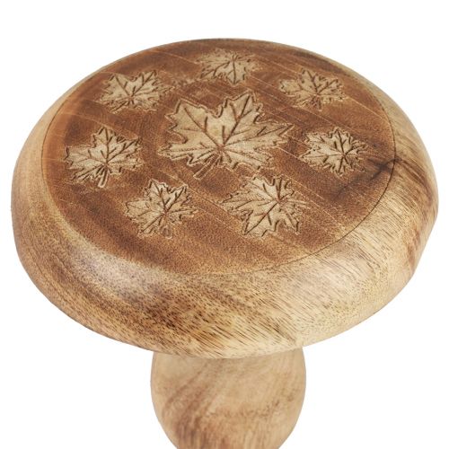 Artikel Houten paddestoeldecoratie paddestoelhoutdecoratie naturel herfstdecoratie Ø15cm H14,5cm