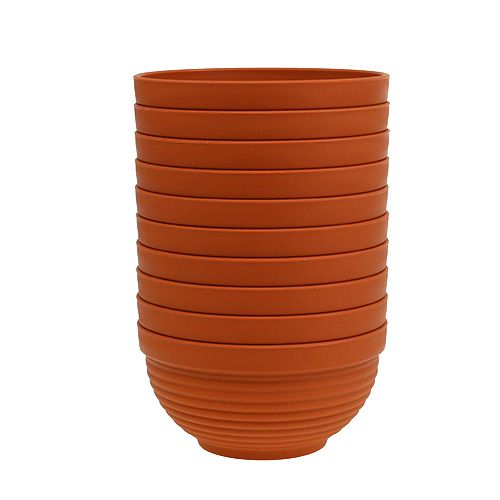 Artikel R-kom kunststof terracotta Ø19cm, 10st