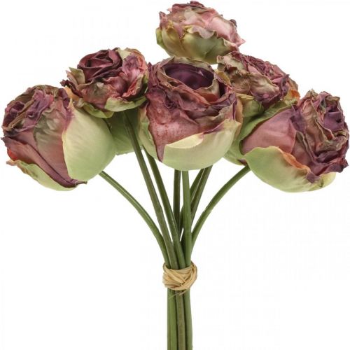 Meetbaar Christchurch Op de grond Floristik24.nl Rozen antiek roze, zijden bloemen, kunstbloemen L23cm  8st-00442 - koop goedkoop online